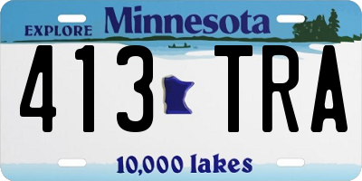 MN license plate 413TRA