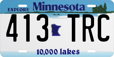 MN license plate 413TRC