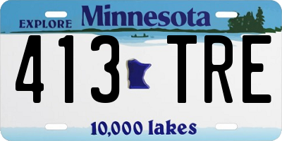 MN license plate 413TRE