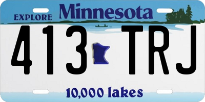 MN license plate 413TRJ