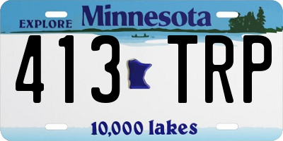 MN license plate 413TRP