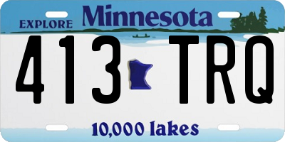 MN license plate 413TRQ