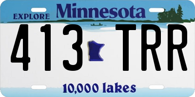 MN license plate 413TRR