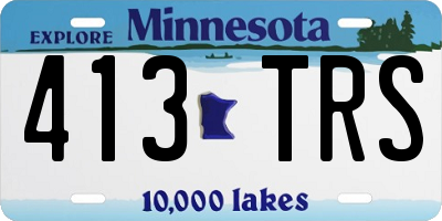 MN license plate 413TRS