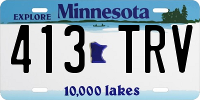 MN license plate 413TRV