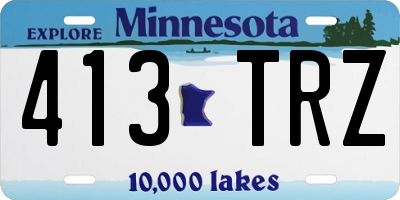 MN license plate 413TRZ