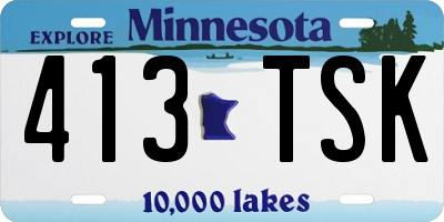 MN license plate 413TSK