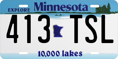 MN license plate 413TSL