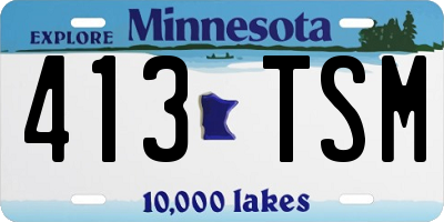 MN license plate 413TSM