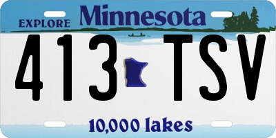 MN license plate 413TSV