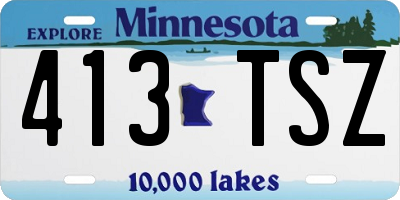 MN license plate 413TSZ