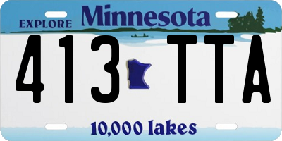 MN license plate 413TTA