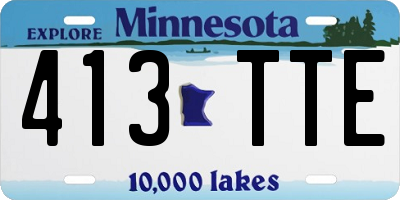 MN license plate 413TTE