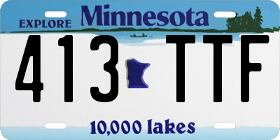 MN license plate 413TTF