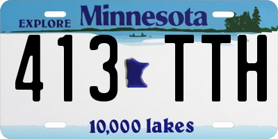 MN license plate 413TTH