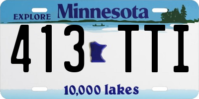 MN license plate 413TTI