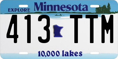 MN license plate 413TTM