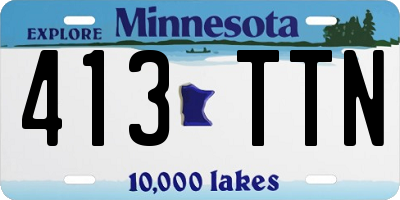 MN license plate 413TTN