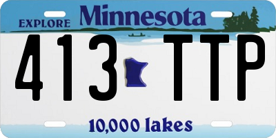 MN license plate 413TTP