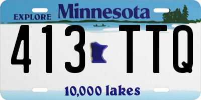 MN license plate 413TTQ