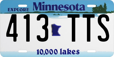 MN license plate 413TTS