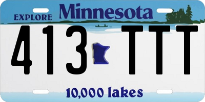 MN license plate 413TTT