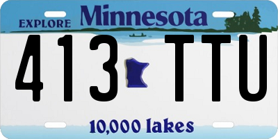 MN license plate 413TTU