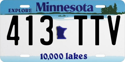 MN license plate 413TTV