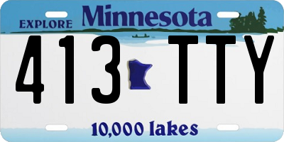 MN license plate 413TTY