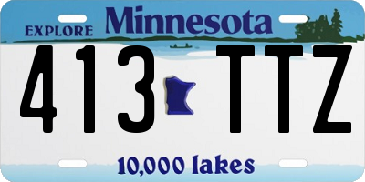 MN license plate 413TTZ