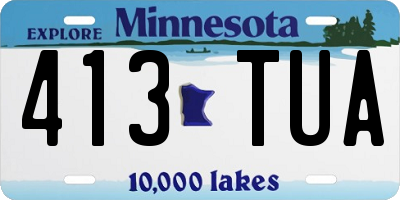 MN license plate 413TUA