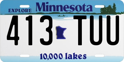 MN license plate 413TUU