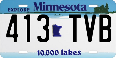 MN license plate 413TVB