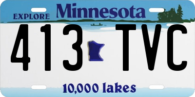 MN license plate 413TVC