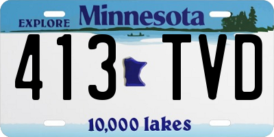 MN license plate 413TVD