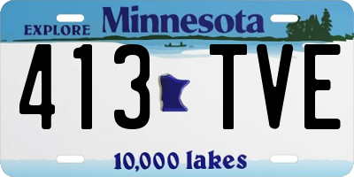 MN license plate 413TVE