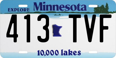 MN license plate 413TVF