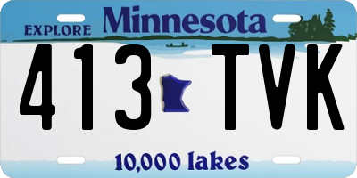 MN license plate 413TVK