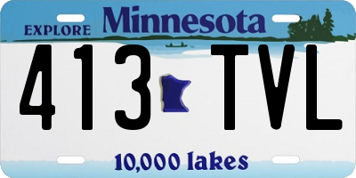 MN license plate 413TVL