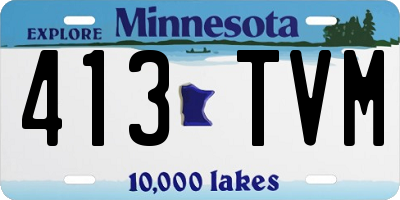 MN license plate 413TVM