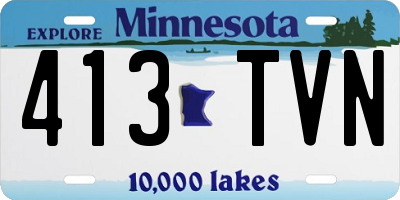 MN license plate 413TVN
