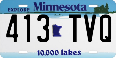 MN license plate 413TVQ