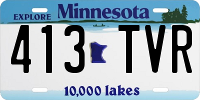 MN license plate 413TVR