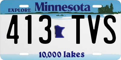 MN license plate 413TVS