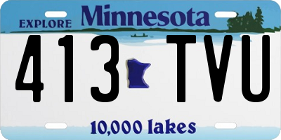 MN license plate 413TVU
