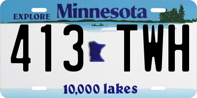 MN license plate 413TWH