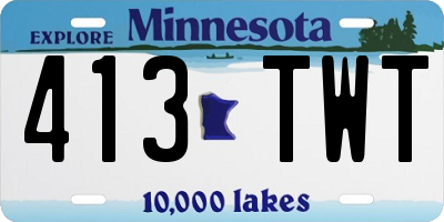 MN license plate 413TWT