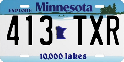 MN license plate 413TXR