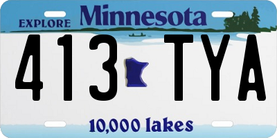 MN license plate 413TYA