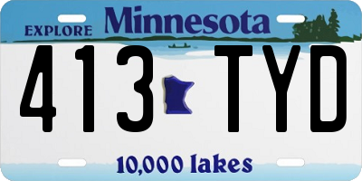 MN license plate 413TYD
